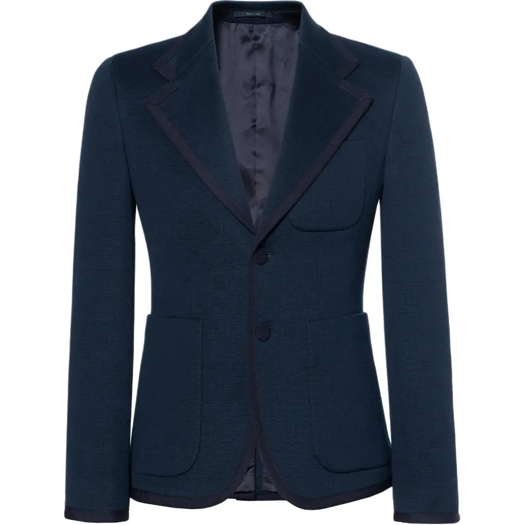GUCCI Cosmogonie Business Suit Coat Men's Dark Blue