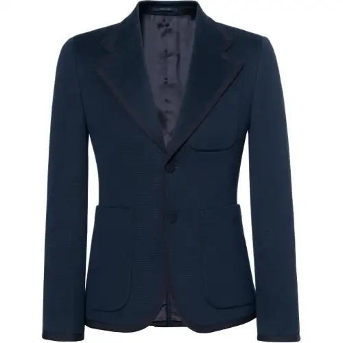 GUCCI Cosmogonie Business Suit Coat Men's Dark Blue