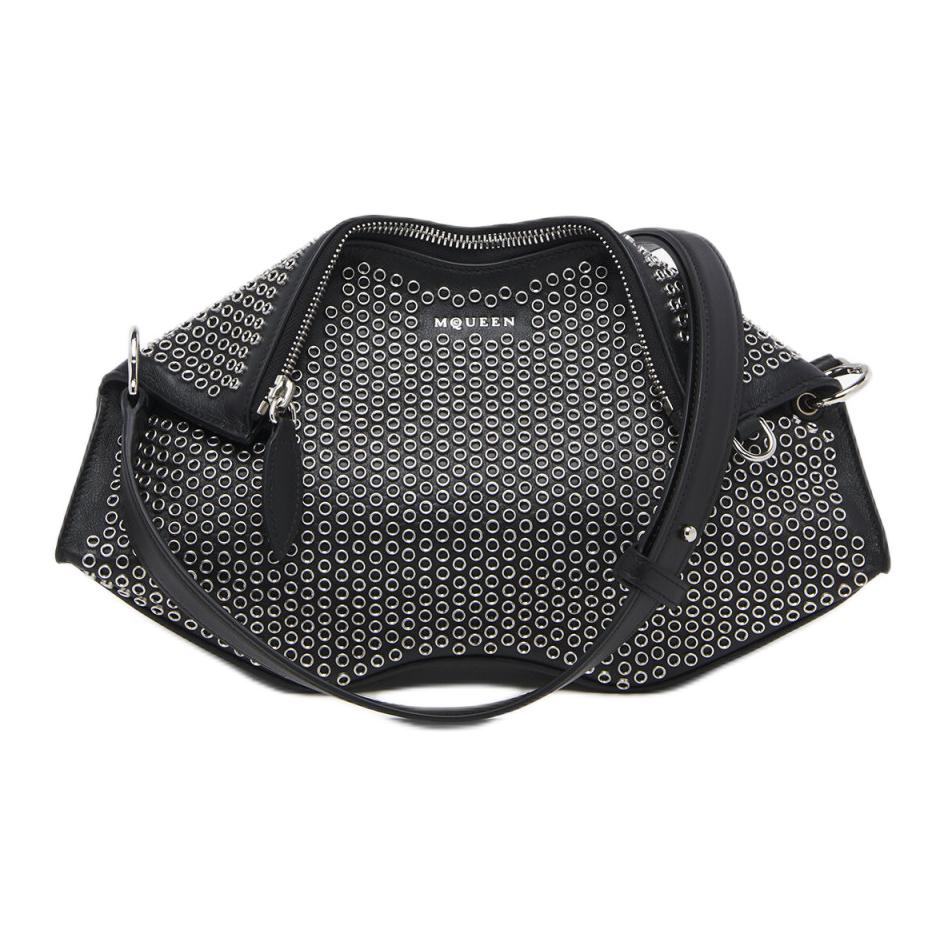 Женская сумка Alexander McQueen Manta (черная) — фото 2