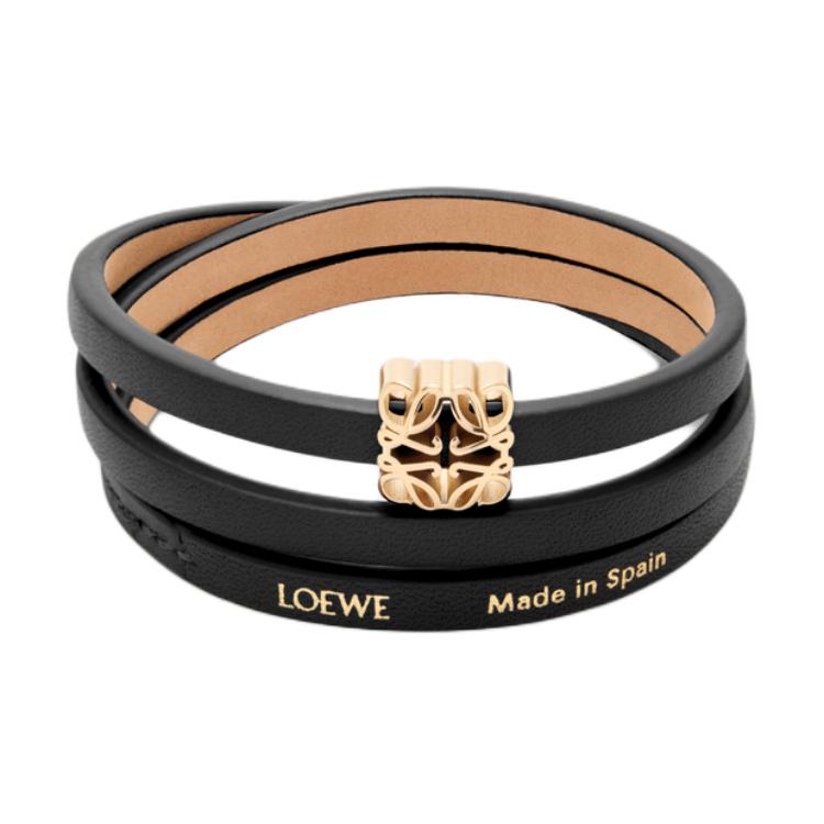 Женский браслет LOEWE Anagram Bombé (черный)