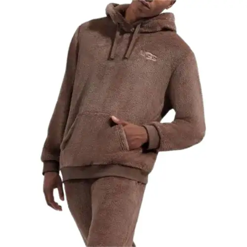 UGG Giles Fluff Hoodie Sweatshirt Men's Brown