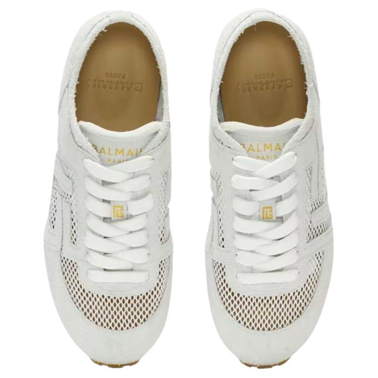 Женские кроссовки BALMAIN Racer 45 (белые) — фото 4