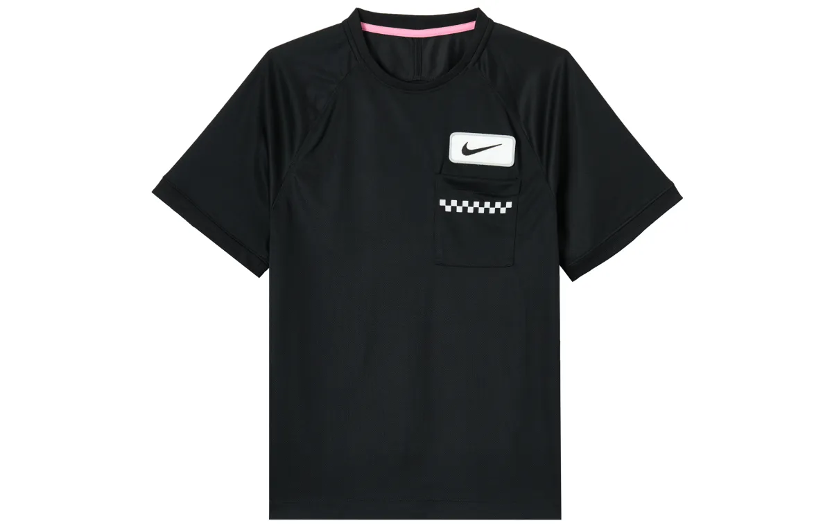 Nike T-Shirts Men's Black Crew Neck Moderate Straight Fit