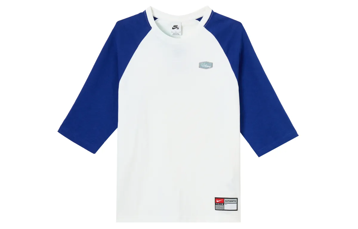 Nike T-Shirts Unisex White Crew Neck Moderate Straight Fit