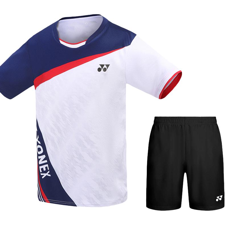 YONEX Badminton Jerseys Men’s 110412 Denim Navy Blue+Black Shorts Crew Neck Moderate
