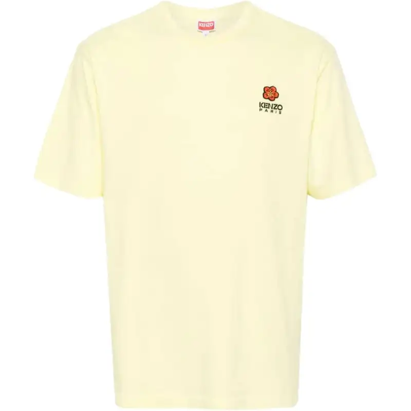 KENZO T Shirts Men's Yellow Crew Neck Moderate