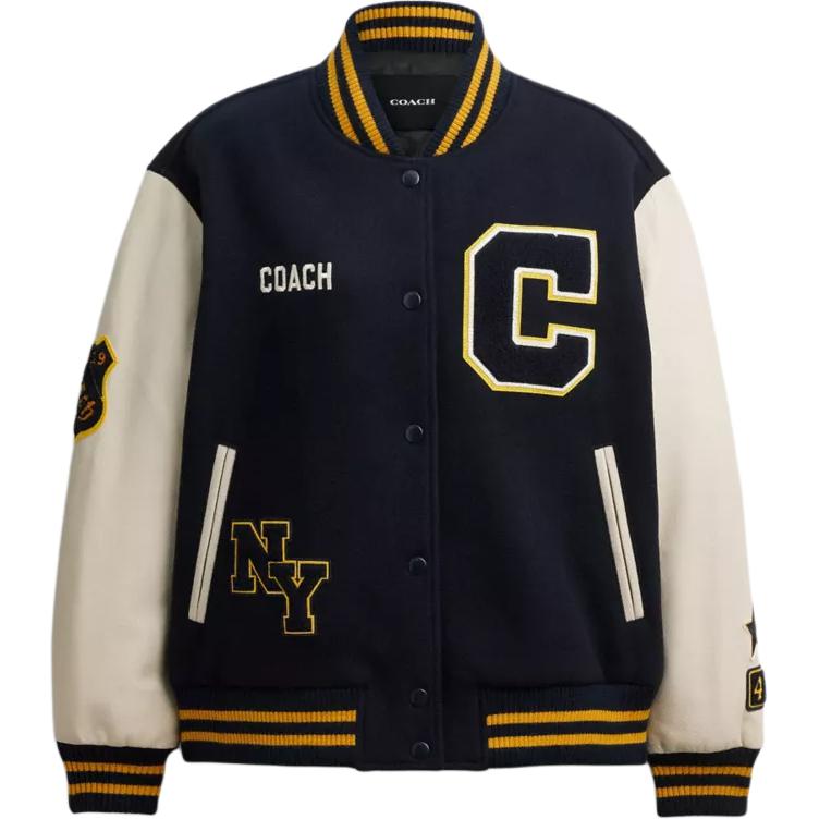 Женская куртка COACH Бомбер (бежевая)