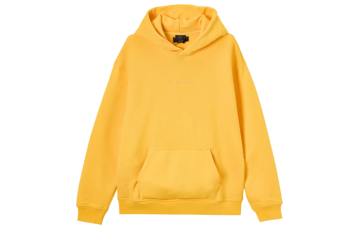 Jordan Wordmark Sweatshirts Men's Yellow Hooded Moderate Regular