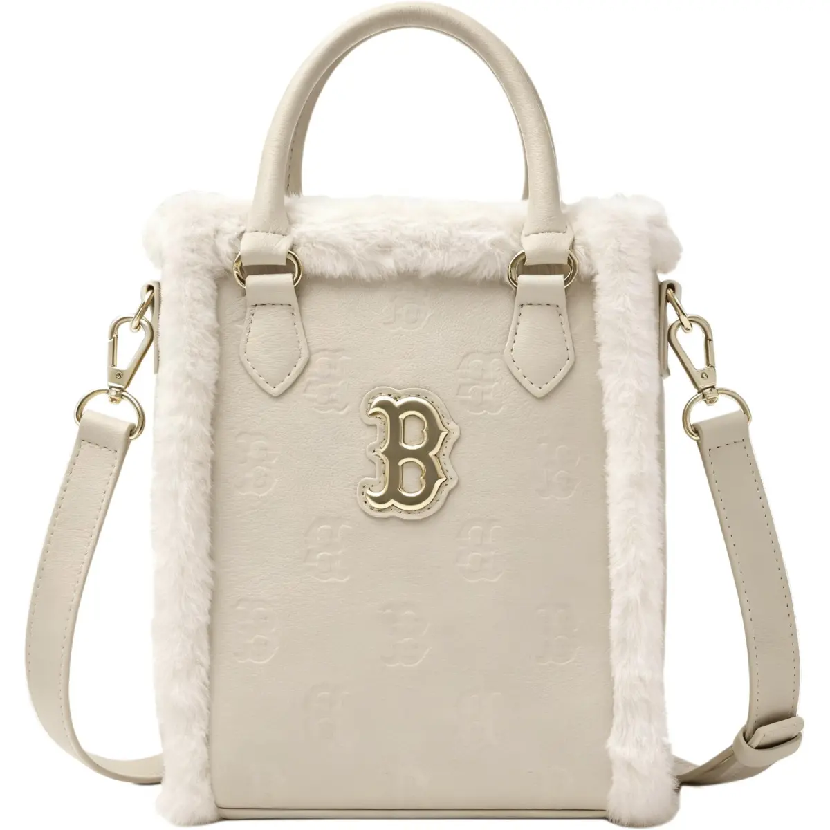 MLB Pu Crossbody Bag, Handbag Regular Unisex Light Beige