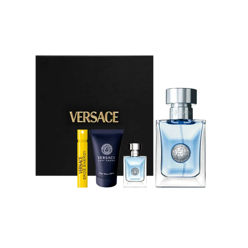 VERSACE Perfume, gift box, set, after shave, 30 ml, 50 ml, 100 ml, 5 ml, 25 ml, 1 ml
