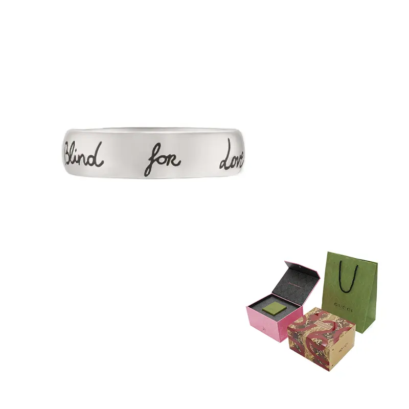 Унисекс аксессуары Gucci Blind For Love (серебряные) — фото 14