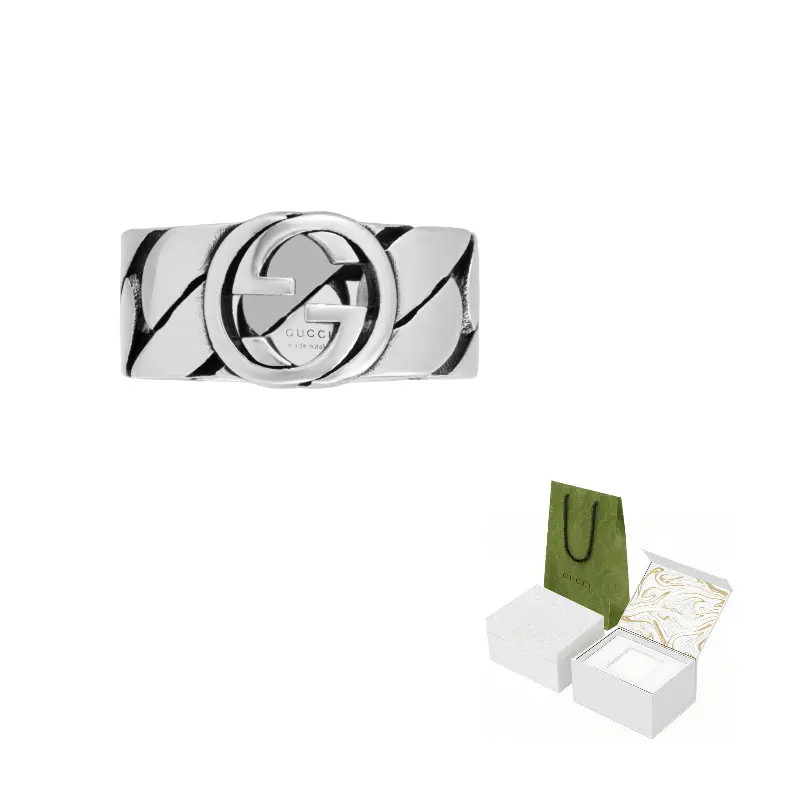 Кольцо Gucci Interlocking G (серебряное) — фото 8