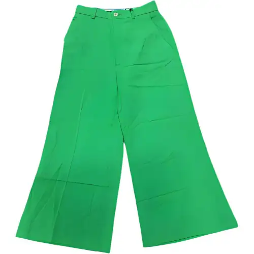 GUCCI Casual Pants Women's Green Moderate Wide Leg Pants