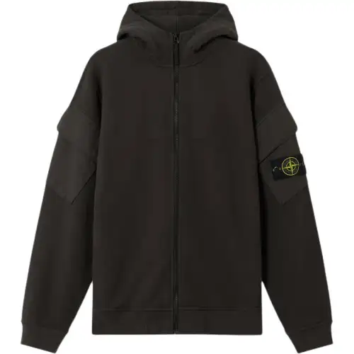 STONE ISLAND Logo Patch Zipped Hoodie