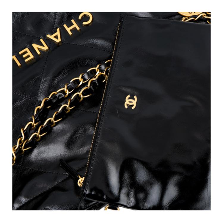Женская сумка Chanel 23A 22Bag (черная) — фото 7
