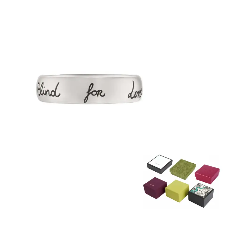 Унисекс аксессуары Gucci Blind For Love (серебряные) — фото 10