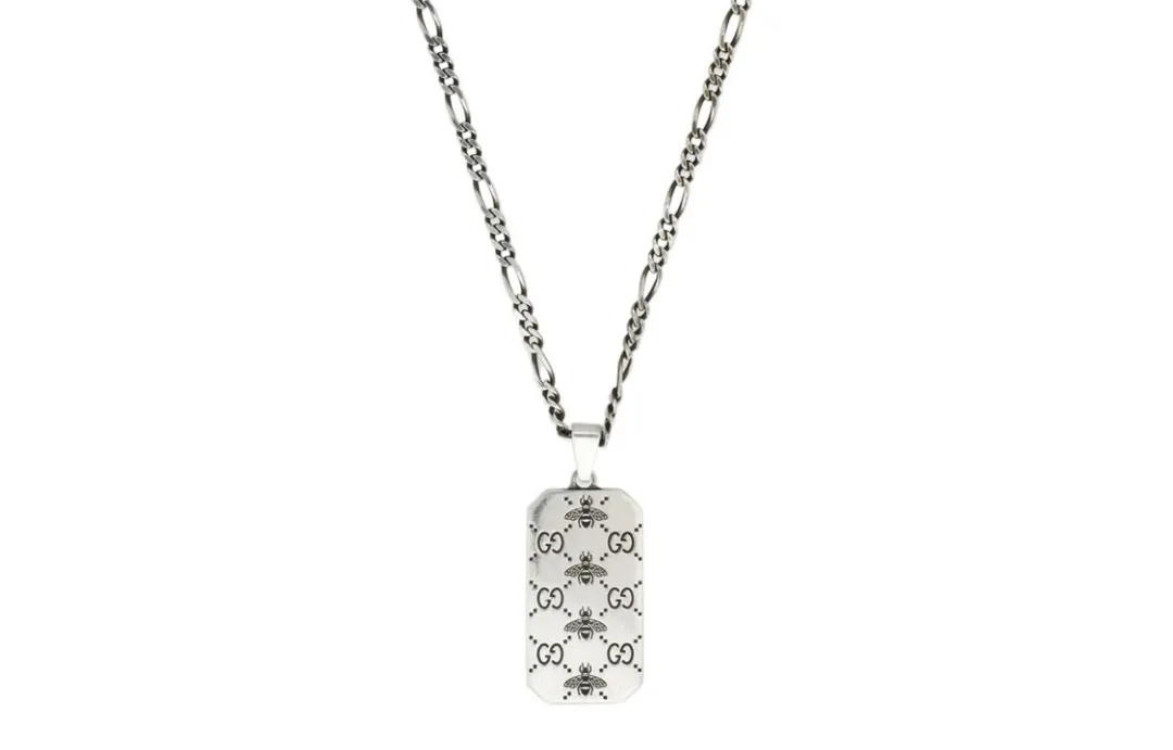 GUCCI Gg Supreme Pendant Necklace