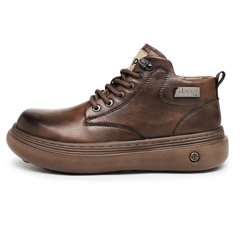 Jeep Combat Boots Men's Chestnut Brown Black