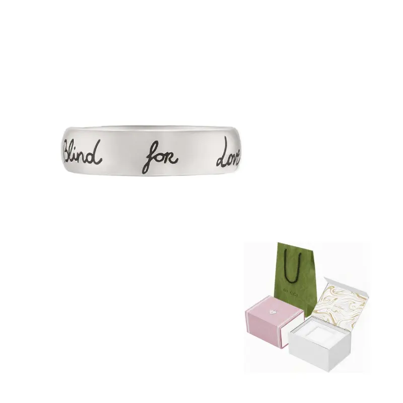 Унисекс аксессуары Gucci Blind For Love (серебряные) — фото 12