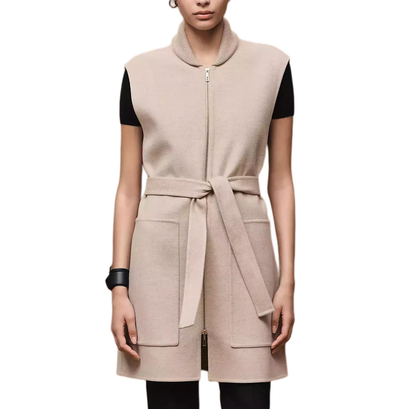 Женский жилет Hermes Cashmere Long Vest (черный)