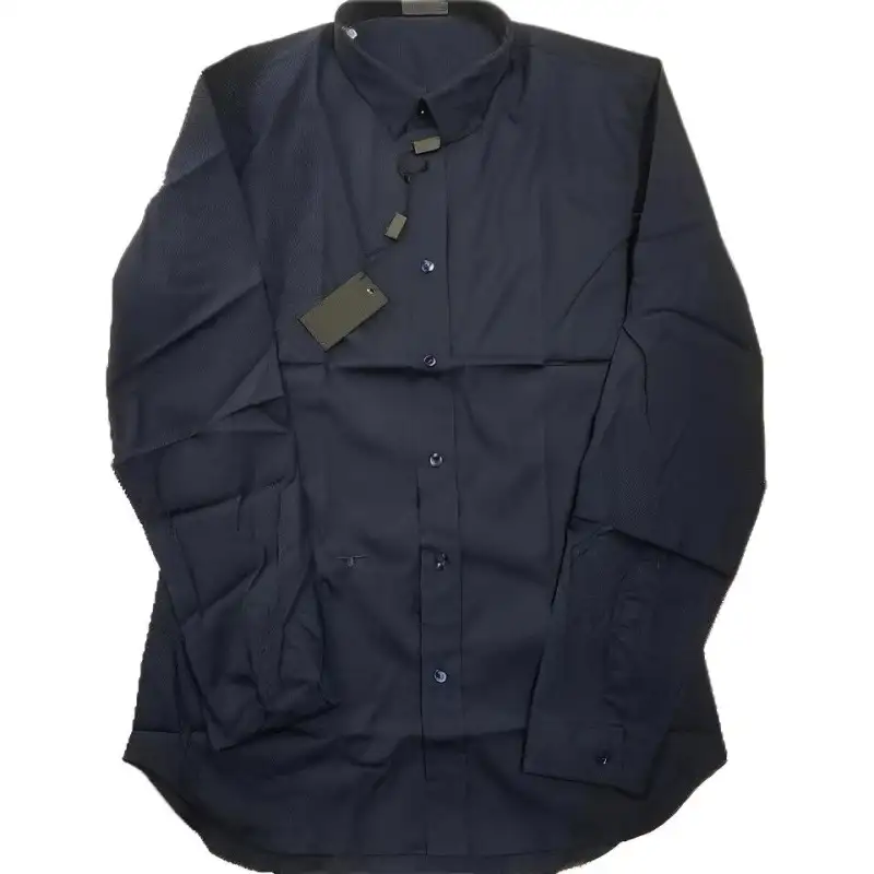 DIOR Shirts Men's Blue Lapel Moderate Shirt