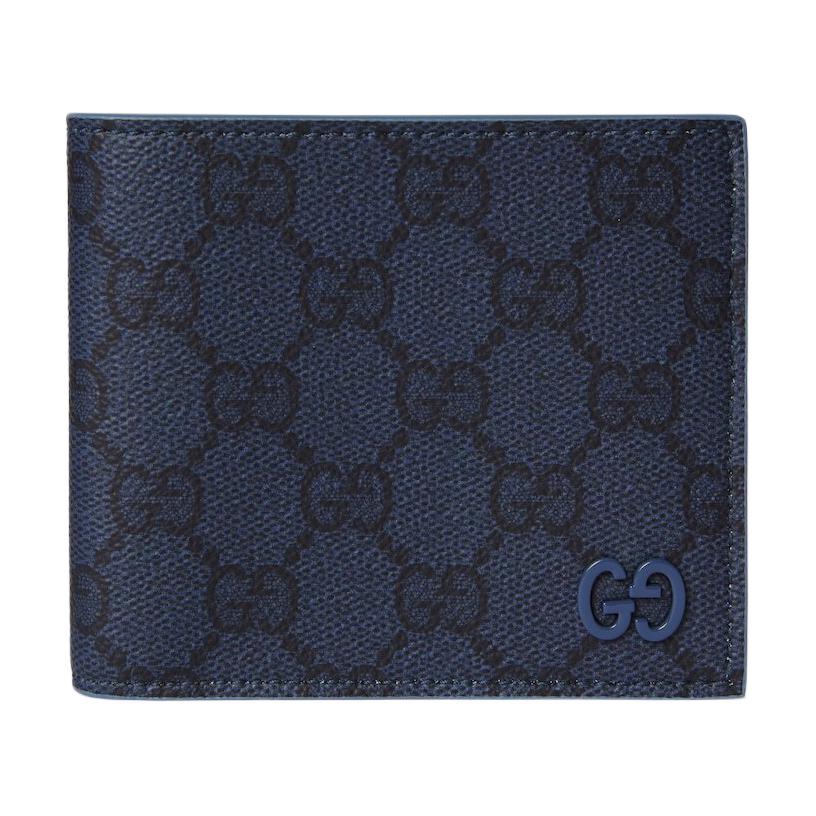 Женская сумка Gucci GG Supreme Double Fold (/ темно-синяя)