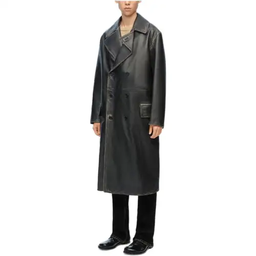 LOEWE Coats Men's Black Lapel Moderate