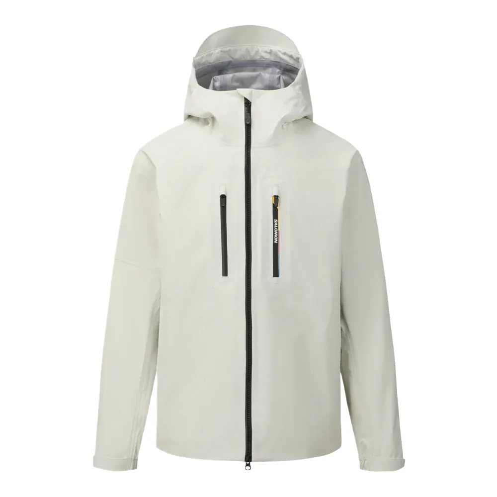 SALOMON UNI Waterproof And Windproof Windbreaker Jacket Unisex Cream