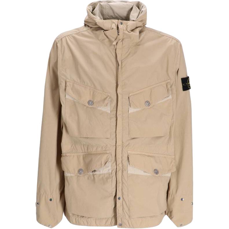 Мужская куртка STONE ISLAND С карманом на молнии (черная)