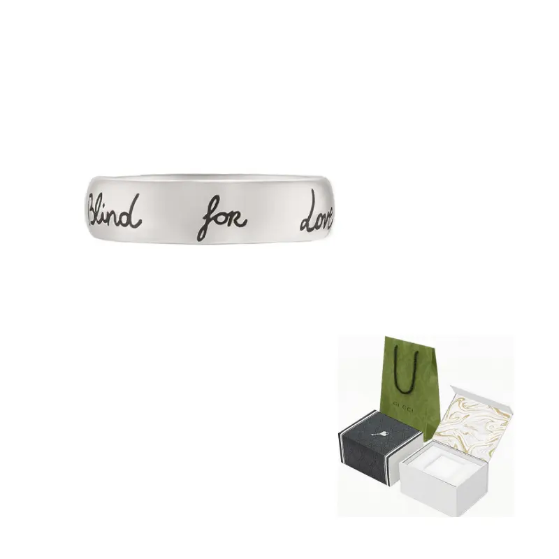 Унисекс аксессуары Gucci Blind For Love (серебряные) — фото 13