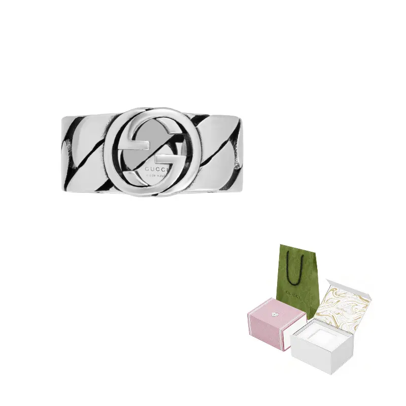 Кольцо Gucci Interlocking G (серебряное) — фото 6