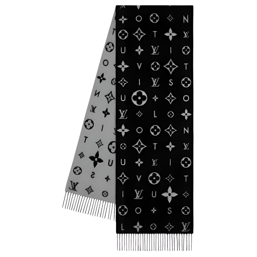 Шарф Louis Vuitton Monogram (черный)