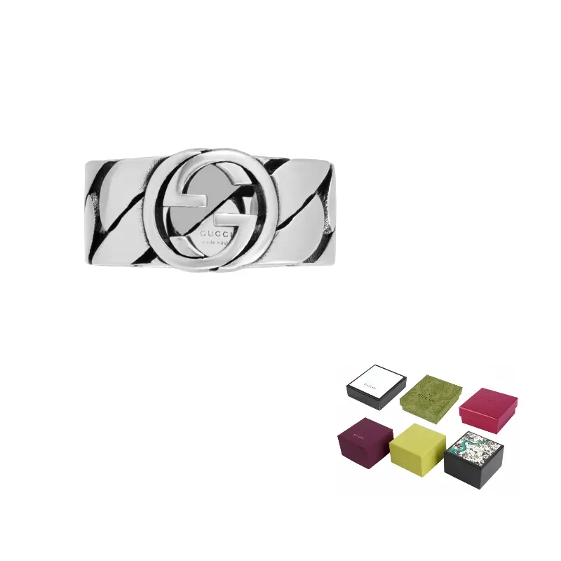Кольцо Gucci Interlocking G (серебряное) — фото 4