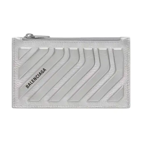 Balenciaga Calfskin Card Holder Card Holder Men's Silver