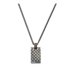 GUCCI 925 Sterling Silver Necklaces Unisex Silver