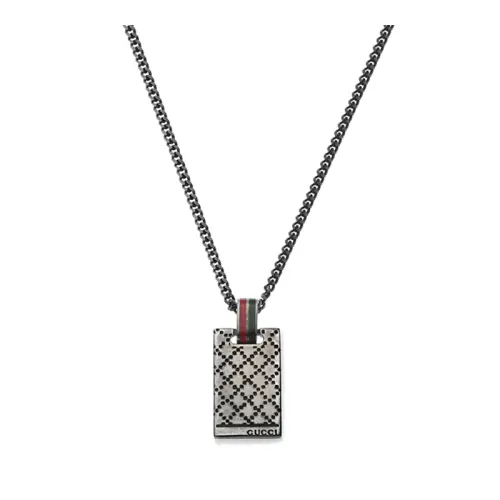 GUCCI 925 Sterling Silver Necklaces Unisex Silver