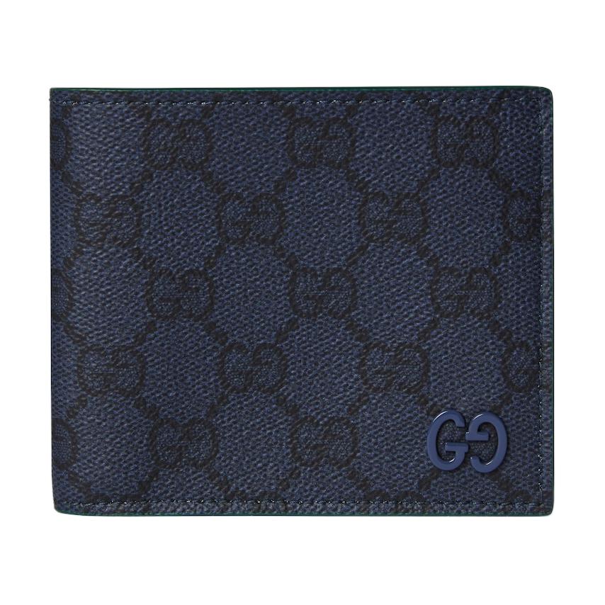 Мужской кошелек Gucci GG Supreme кожаный (синий)