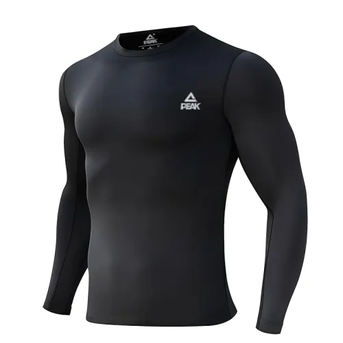 Fleece keep warm sports quick dry breathable basketball corrective bodysuit for training, black long-sleeve for yoga for gym for men and women, tight, for running