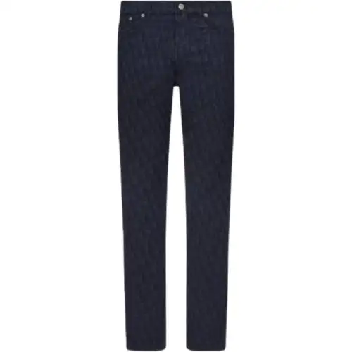 DIOR Jeans Men's Marine Blue Moderate Straight Fit Pants