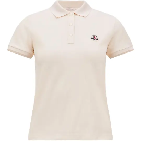 Moncler Moncler SS26 Рубашка поло с коротким рукавом и логотипом Женская