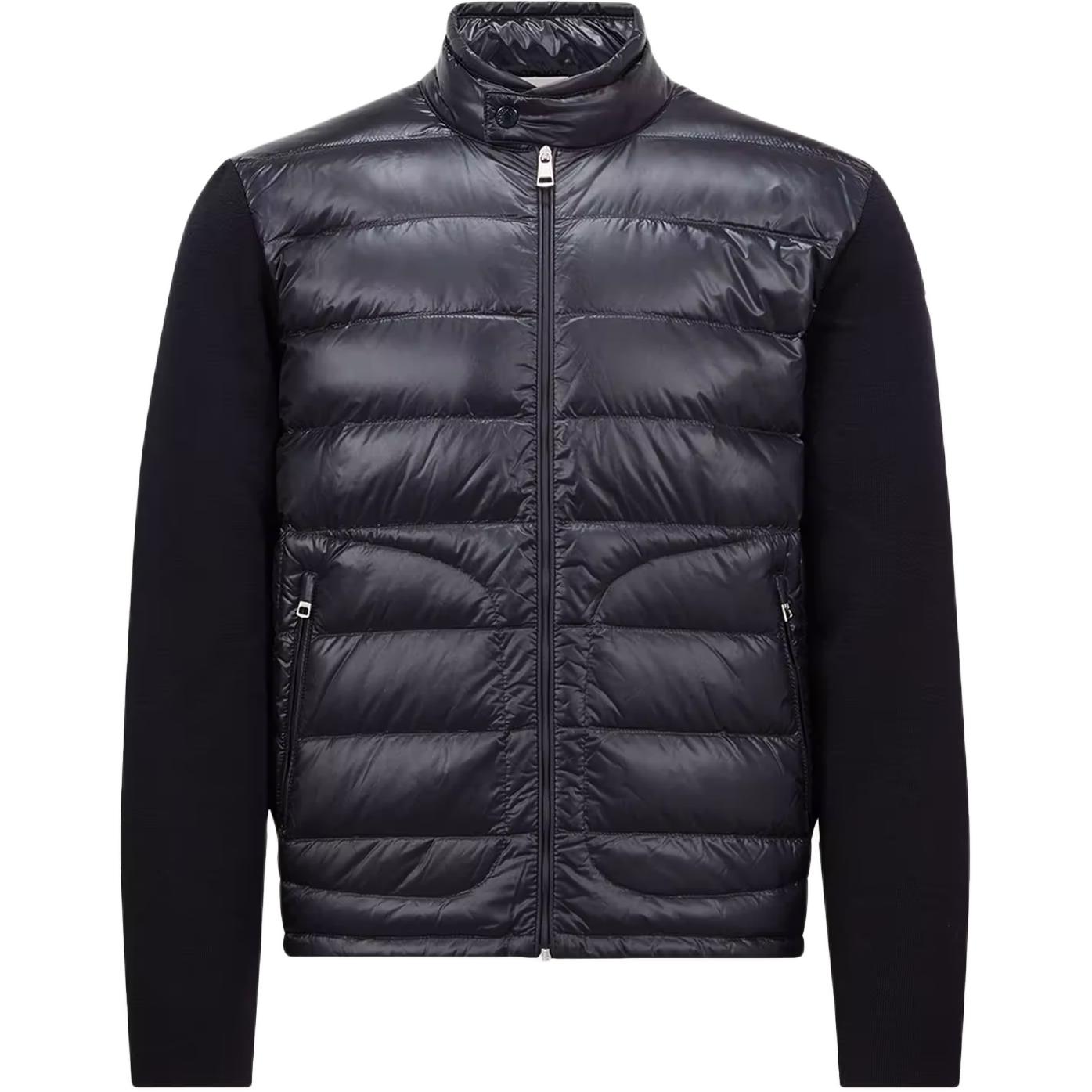 Женская куртка-пуховик Moncler Cardigan Zippé (черная)