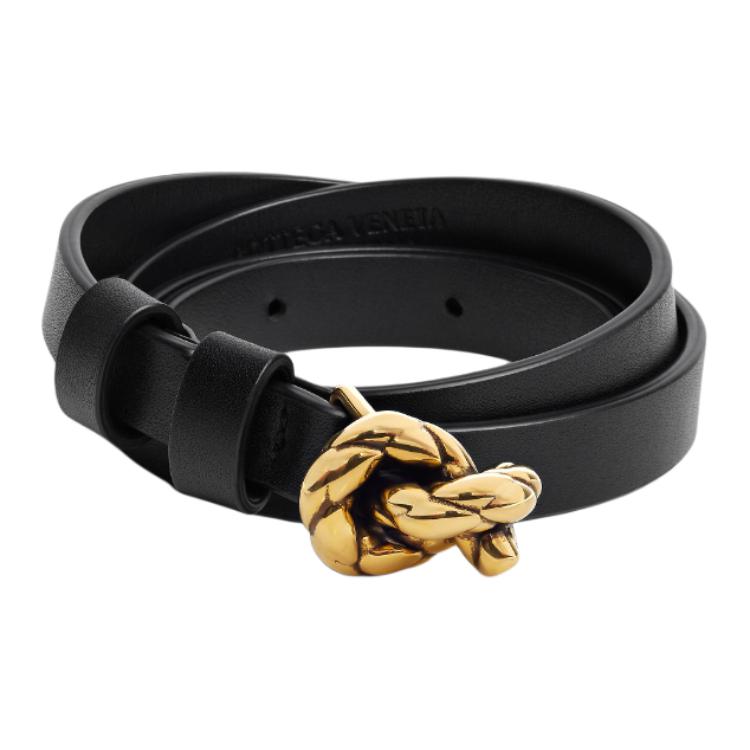 Женский ремень Bottega Veneta Metal Knot (черный)