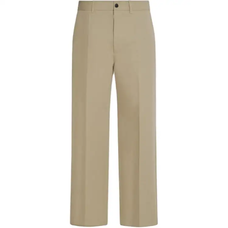 THE ROW Casual Pants Unisex Khaki Moderate Straight Fit Pants