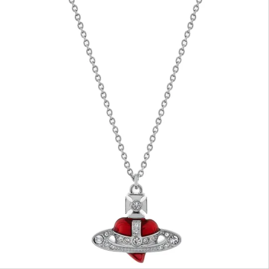 Vivienne Westwood New Diamante Heart pendant necklace