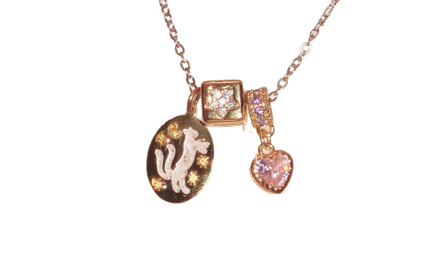 JOLLY SEASONS Happy Season High-end inlaid zircon stars shine light luxury Exquisite niche sweet and smart Good Luck Necklace Women's