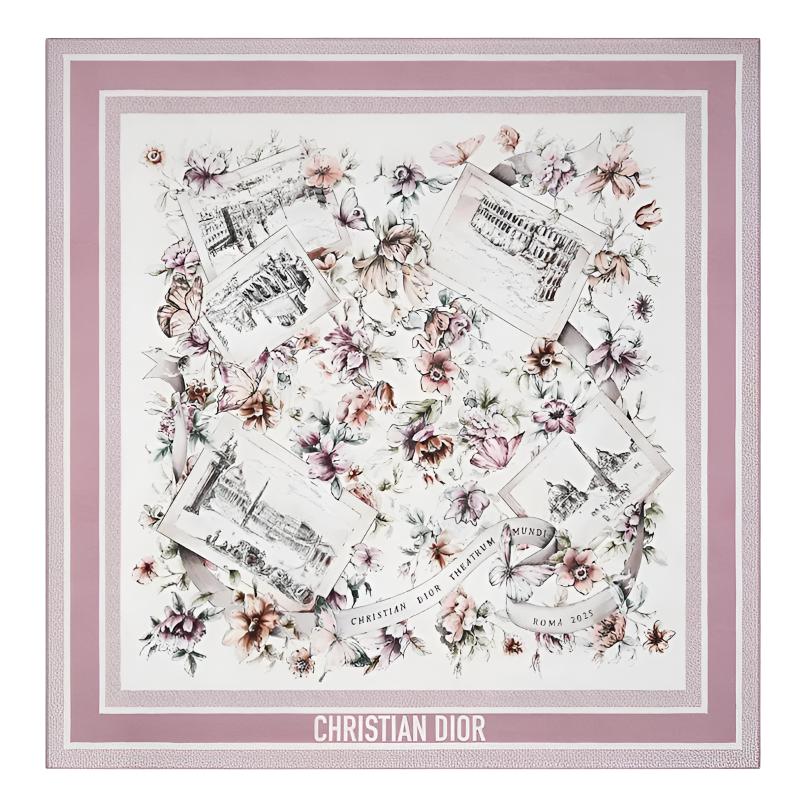 Шарф Dior Christian Dior (бело-розовый)