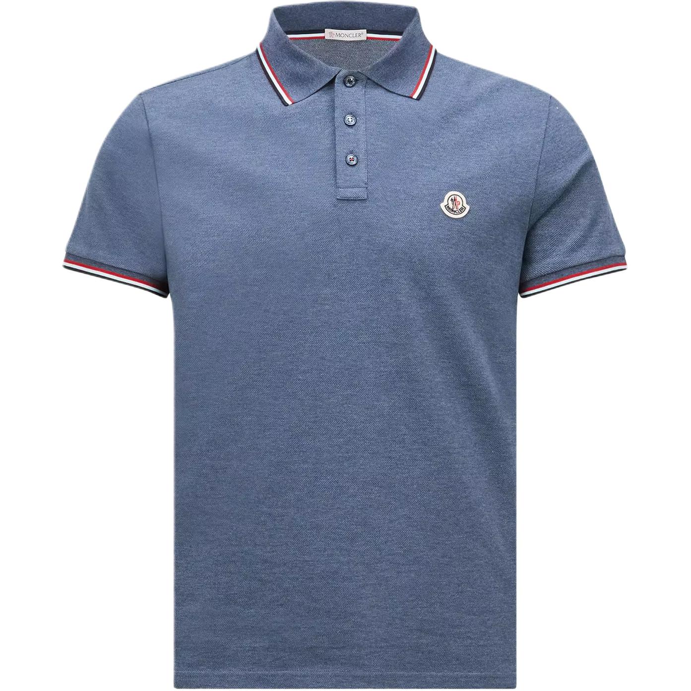 Мужская футболка Moncler Polo (темно-синяя)