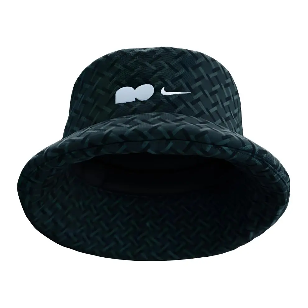 Nike Polyester Bucket Hats Unisex Seaweed Green/White
