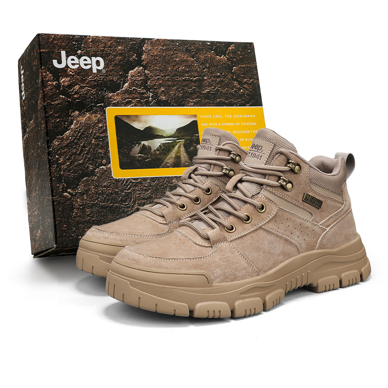Мужские ботинки Jeep Рабочие кожаные (коричневые)