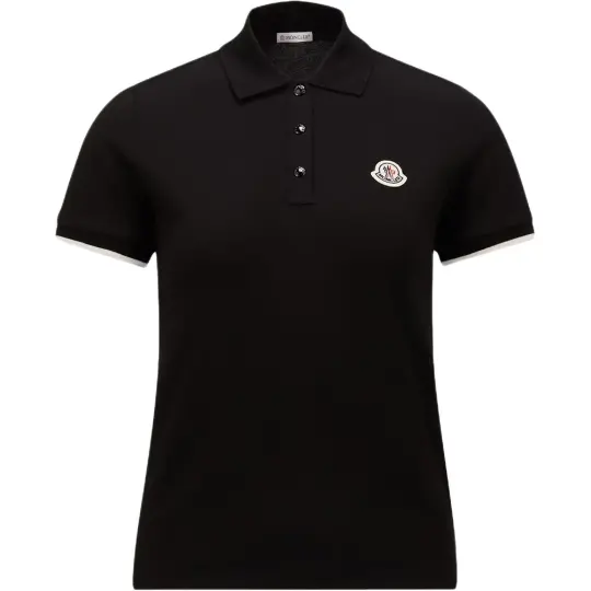 Moncler Moncler SS26 Логотип Рубашка поло с коротким рукавом Женская